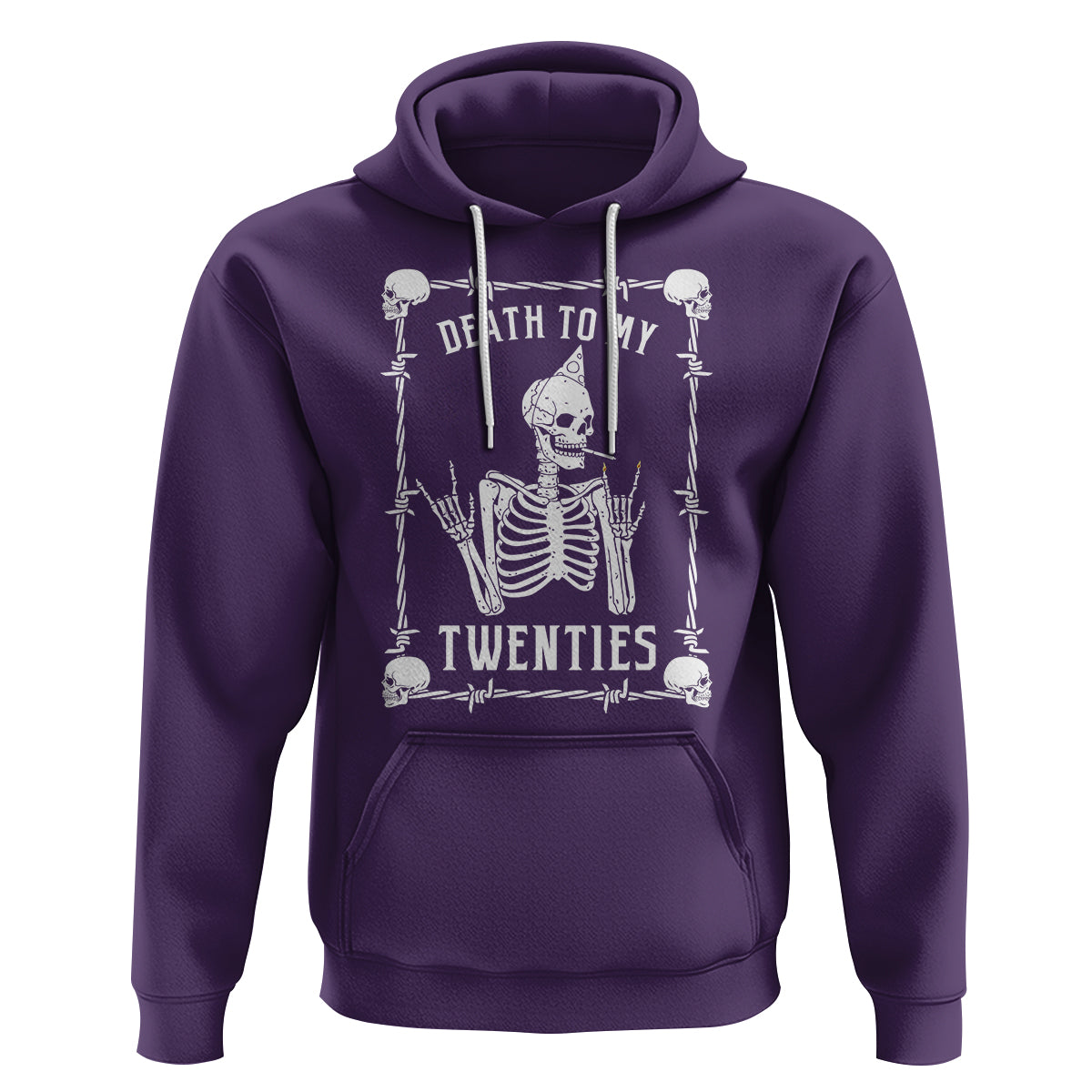 Birthday Hoodie Death To My Twenties Funny 30 Years Old Skeleton - Wonder Print Shop