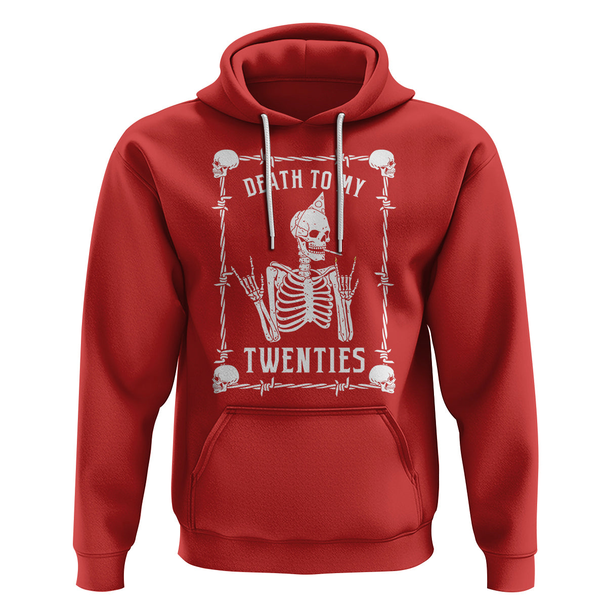 Birthday Hoodie Death To My Twenties Funny 30 Years Old Skeleton - Wonder Print Shop