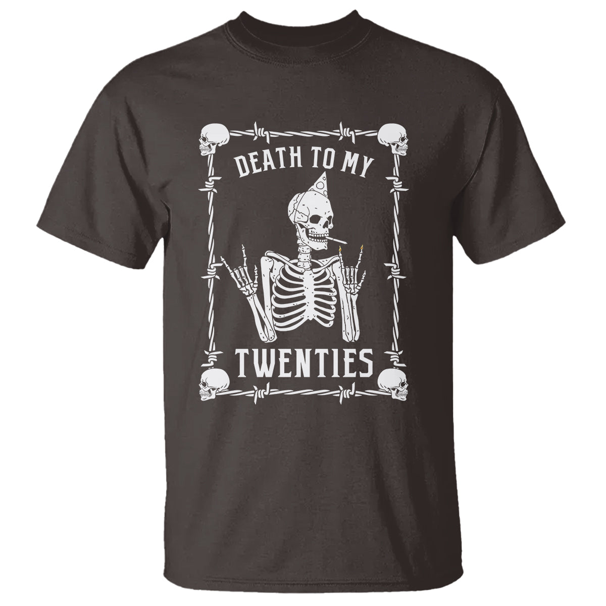 Birthday T Shirt Death To My Twenties Funny 30 Years Old Skeleton - Wonder Print Shop