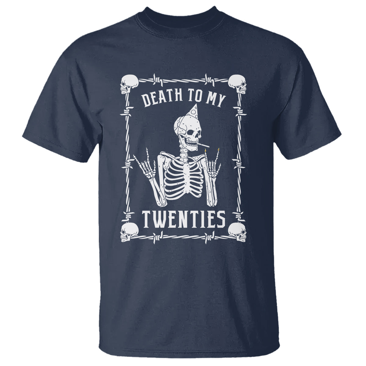 Birthday T Shirt Death To My Twenties Funny 30 Years Old Skeleton - Wonder Print Shop