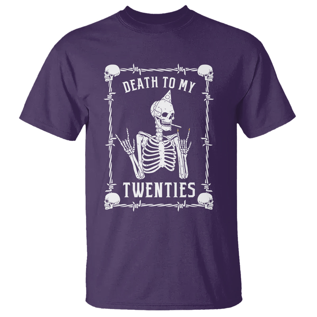 Birthday T Shirt Death To My Twenties Funny 30 Years Old Skeleton - Wonder Print Shop