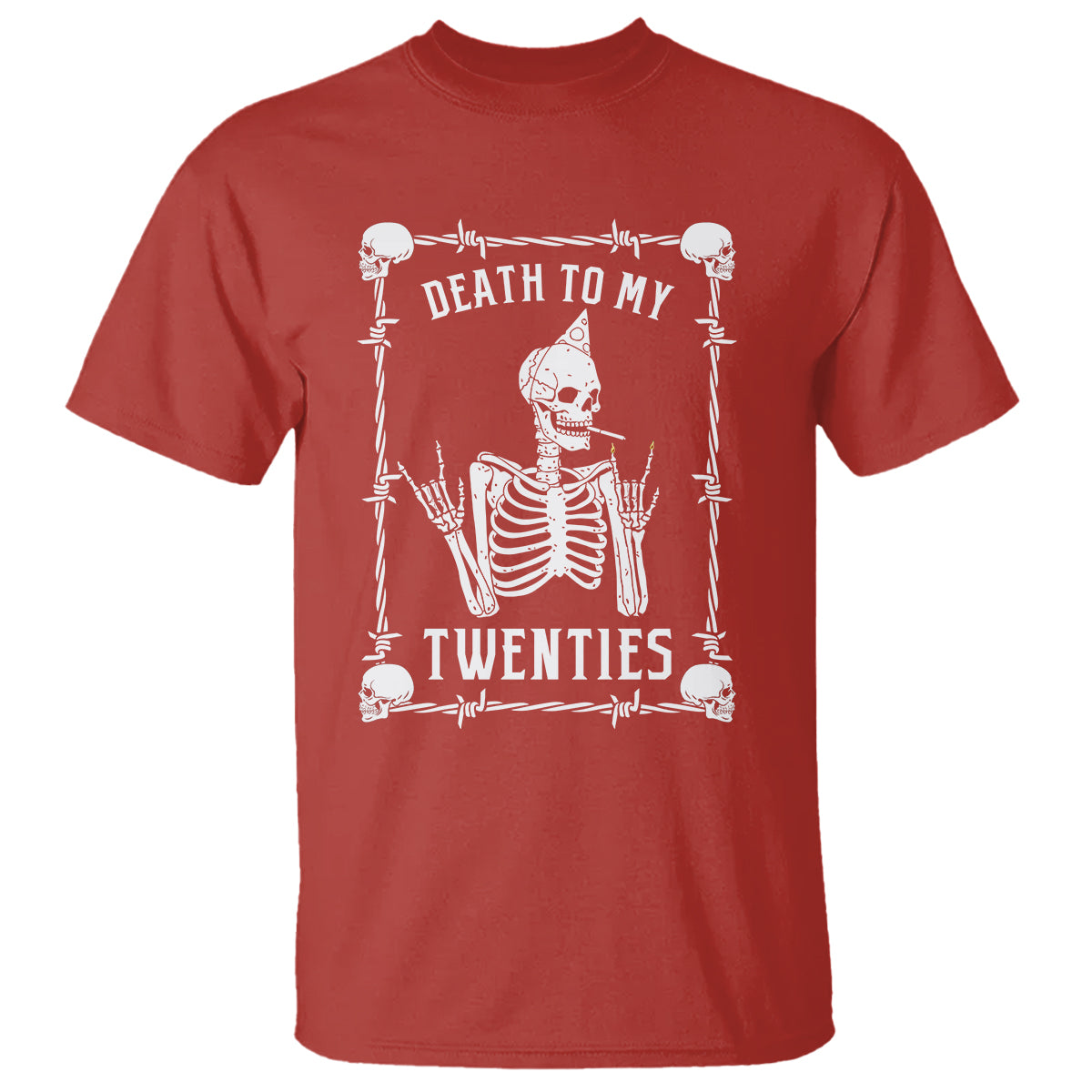 Birthday T Shirt Death To My Twenties Funny 30 Years Old Skeleton - Wonder Print Shop