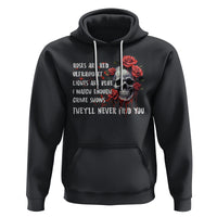 Creepy Skull Hoodie Roses Are Red Ultraviolet Lights Are Blue I Watch Enough Crime Shows They'll Never Find You - Wonder Print Shop