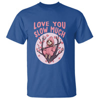 Valentine's Day T Shirt Love You Slow Much Funny Sloth Hearts Cute Lazy - Wonder Print Shop