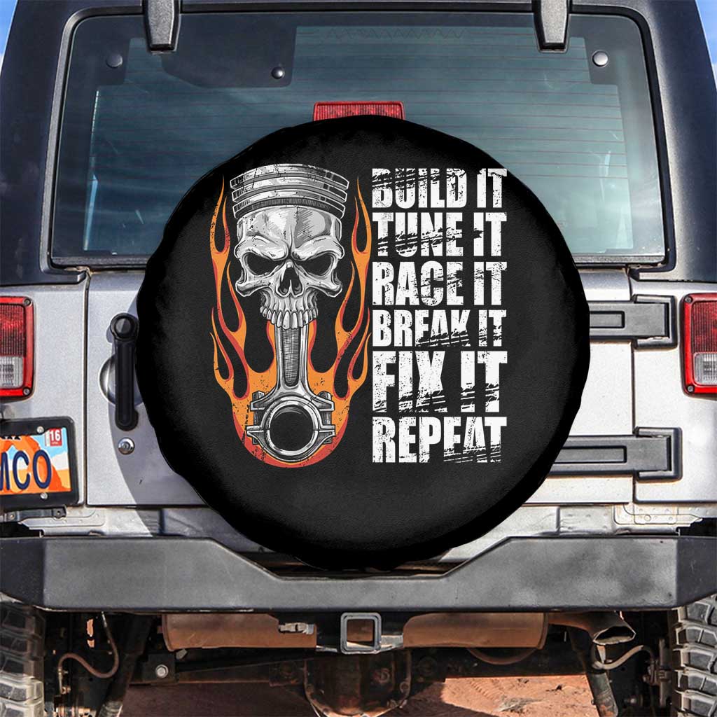 Racing Car Spare Tire Cover Build It Tune It Race It Break It