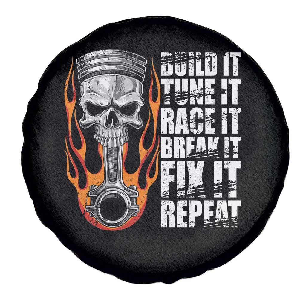 Racing Car Spare Tire Cover Build It Tune It Race It Break It