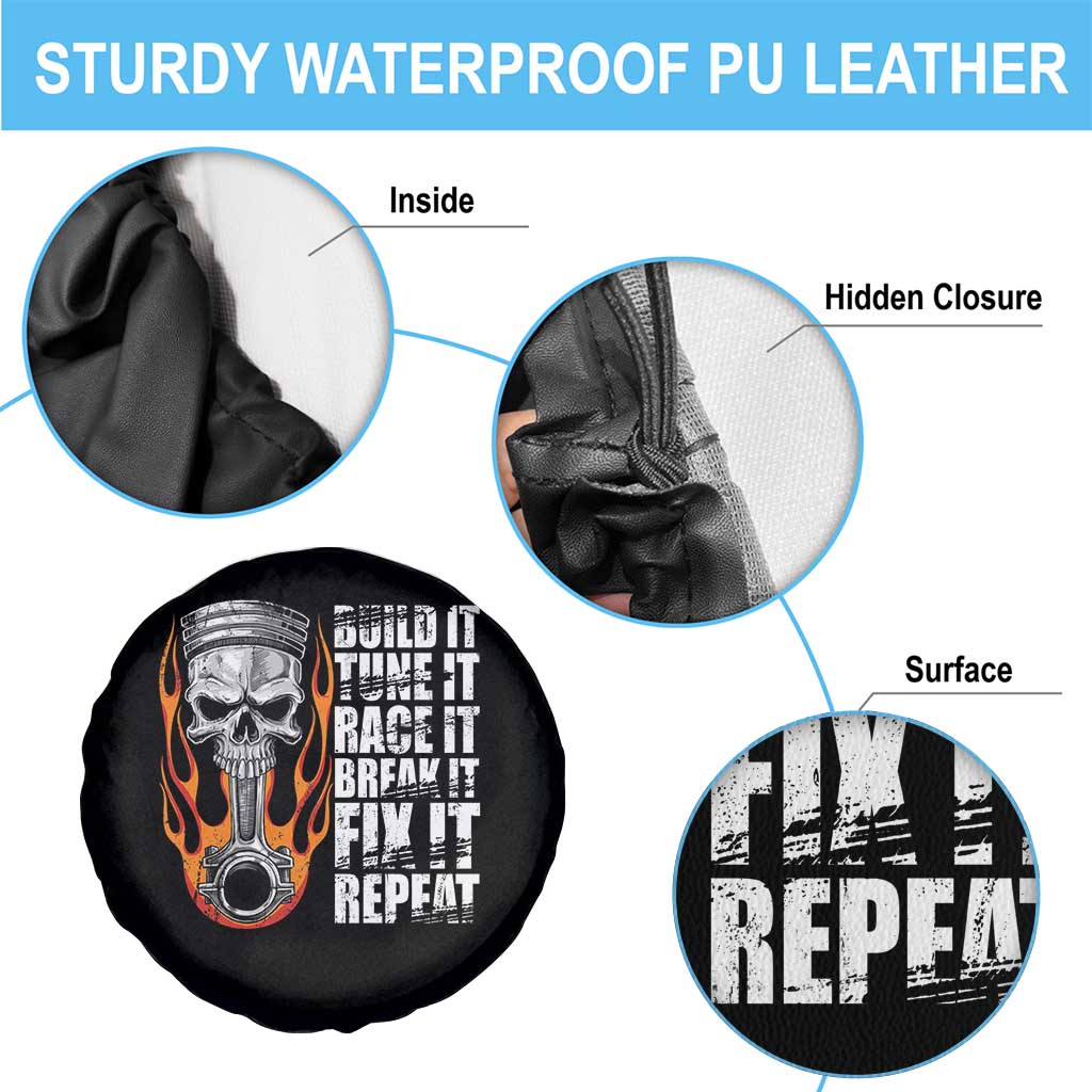 Racing Car Spare Tire Cover Build It Tune It Race It Break It