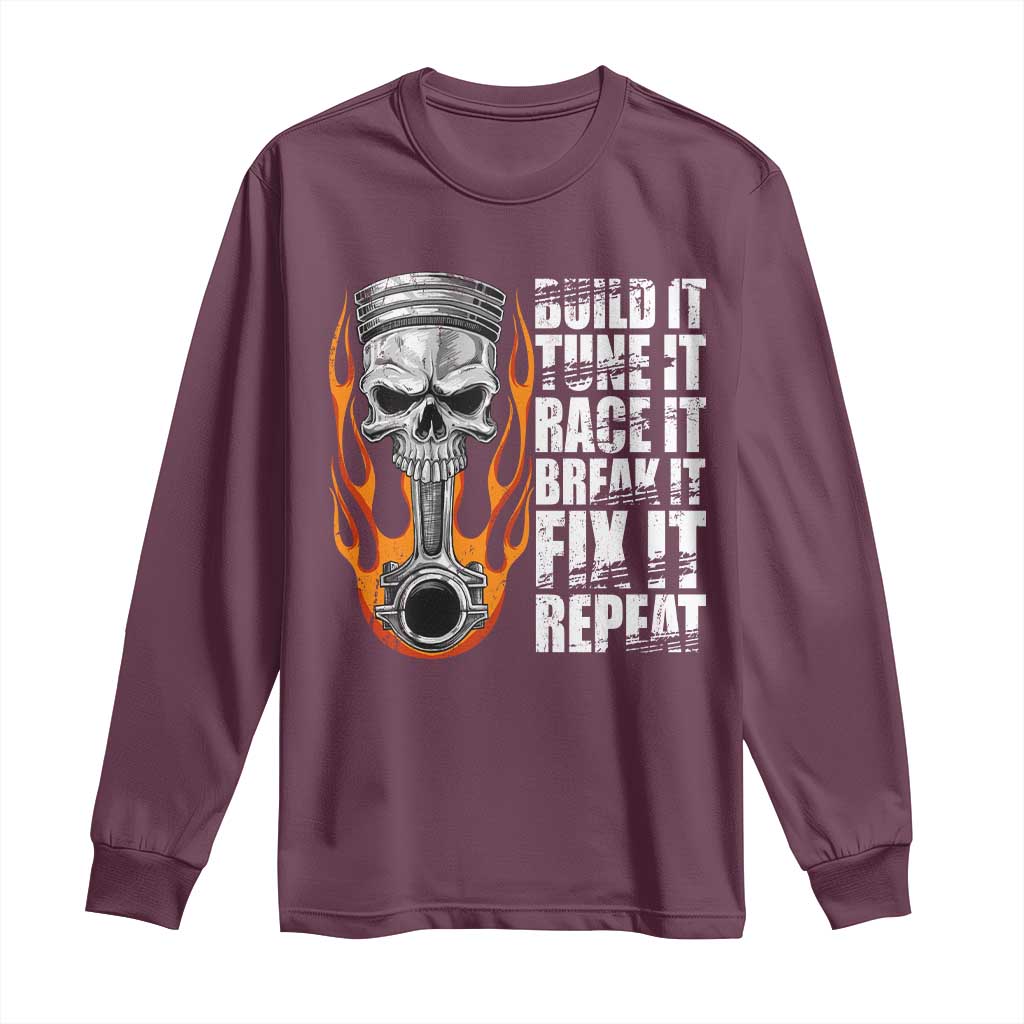 Racing Car Long Sleeve Shirt Build It Tune It Race It Break It