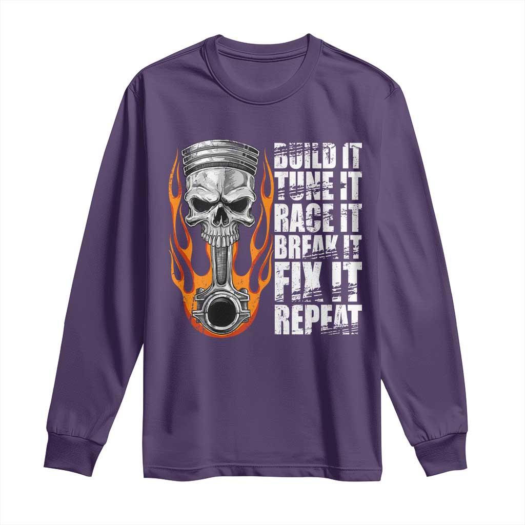 Racing Car Long Sleeve Shirt Build It Tune It Race It Break It