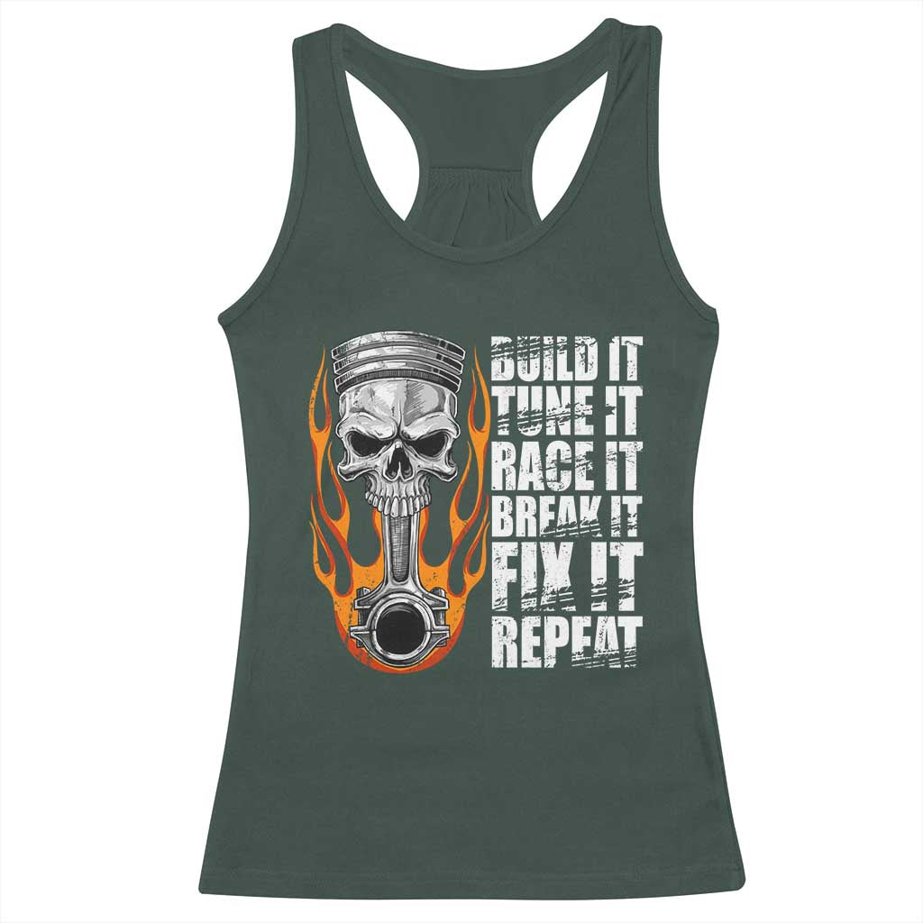 Racing Car Racerback Tank Top Build It Tune It Race It Break It