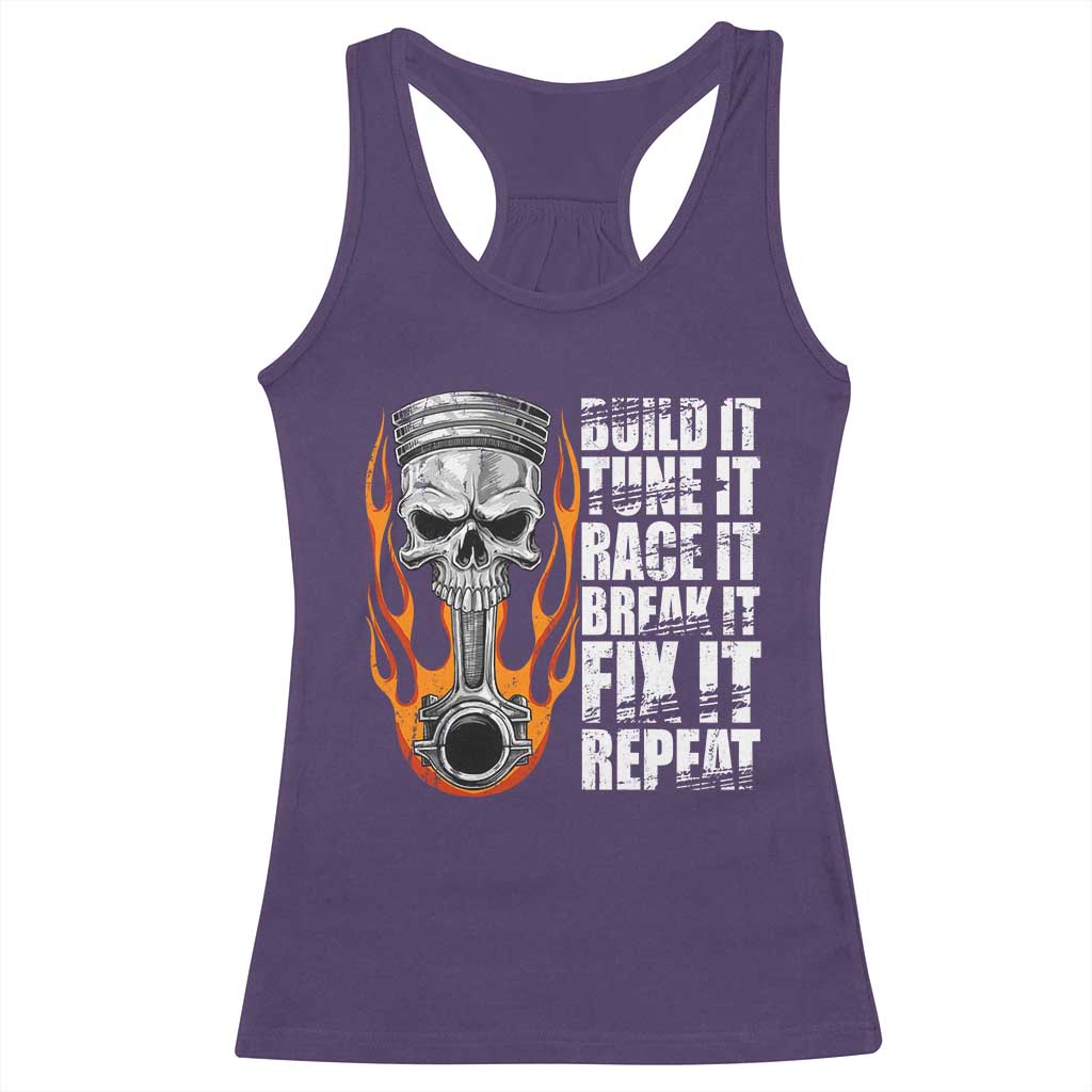 Racing Car Racerback Tank Top Build It Tune It Race It Break It