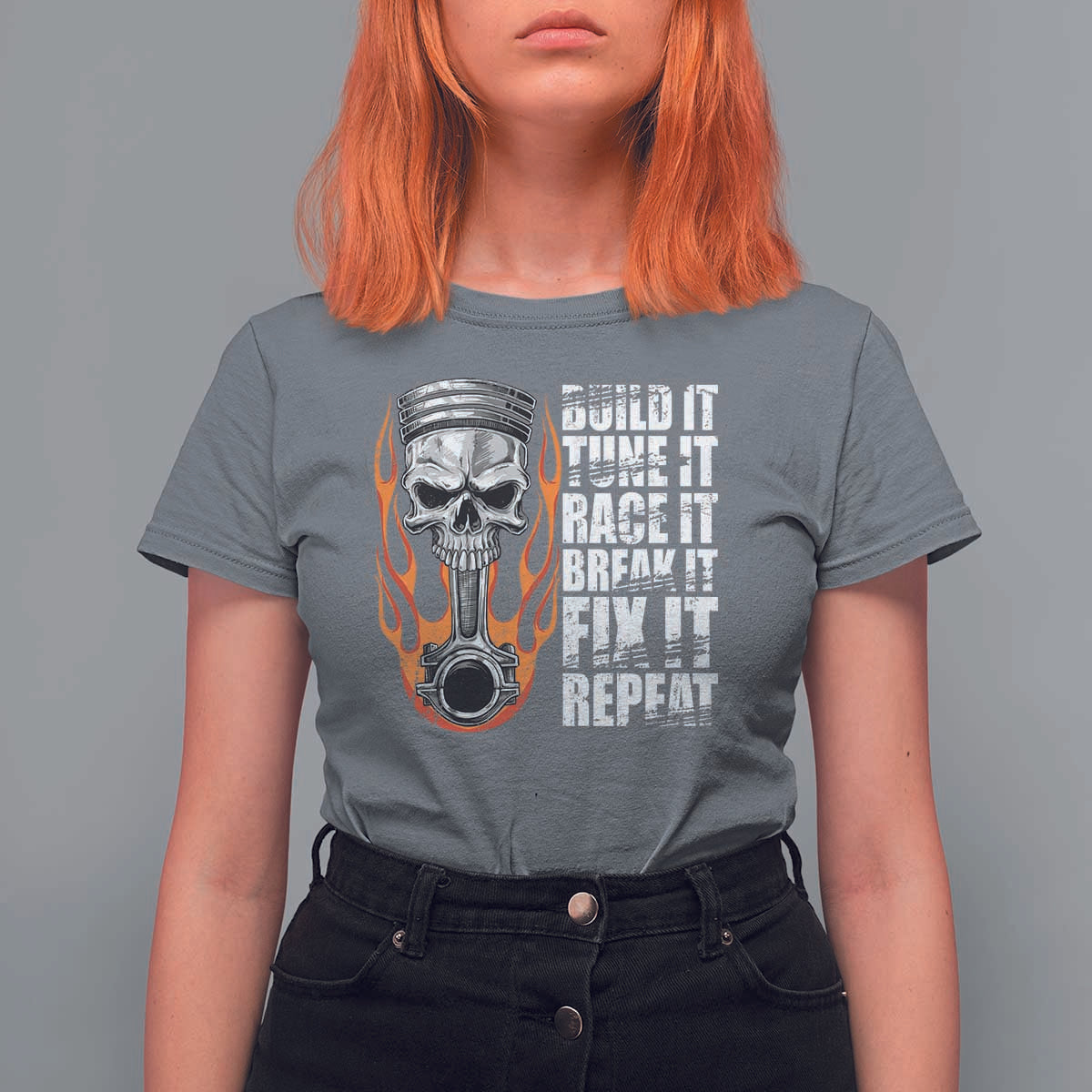 Racing Car T Shirt For Women Build It Tune It Race It Break It