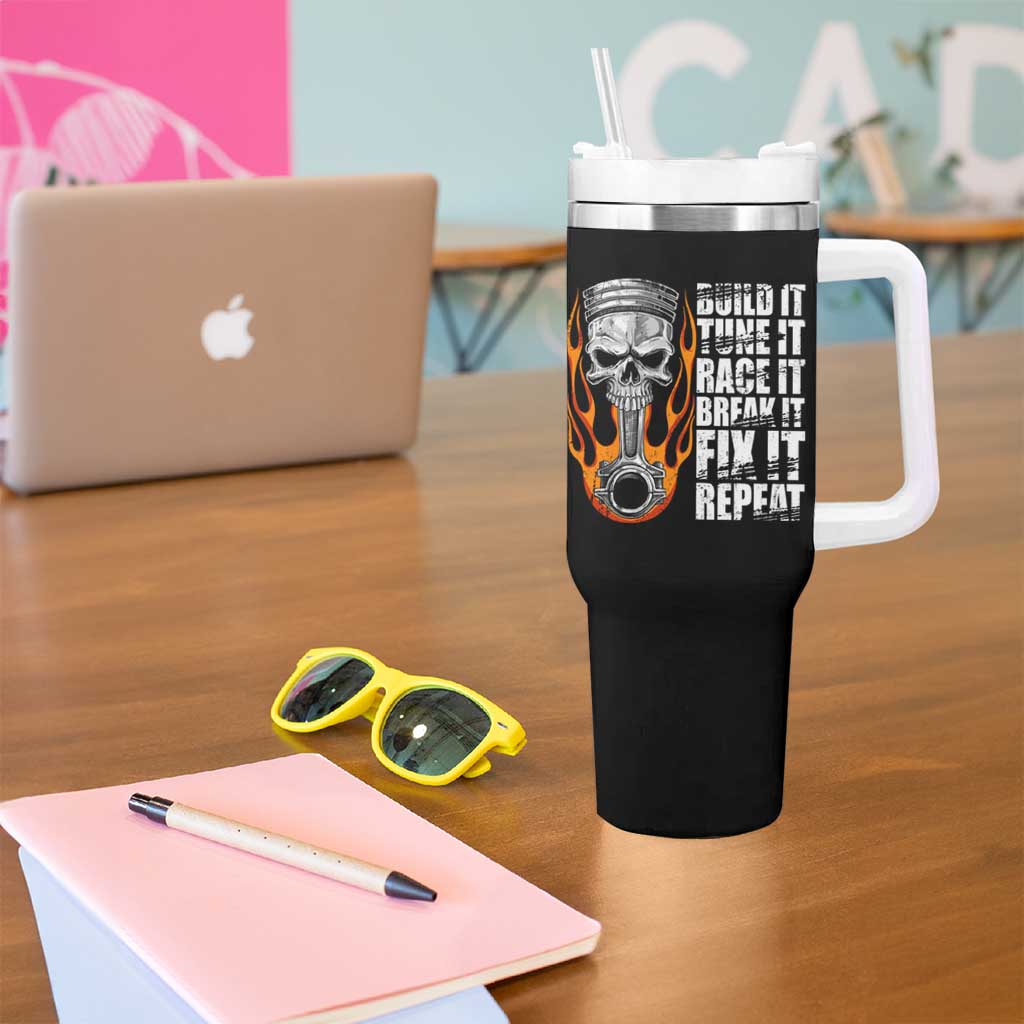 Racing Car Tumbler With Handle Build It Tune It Race It Break It
