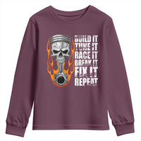 Racing Car Youth Sweatshirt Build It Tune It Race It Break It