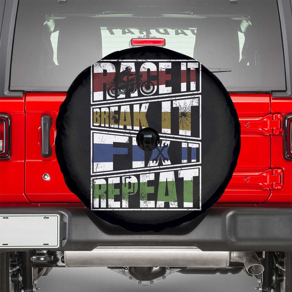 Racing Spare Tire Cover Race It Break It Fix It Repeat Racer