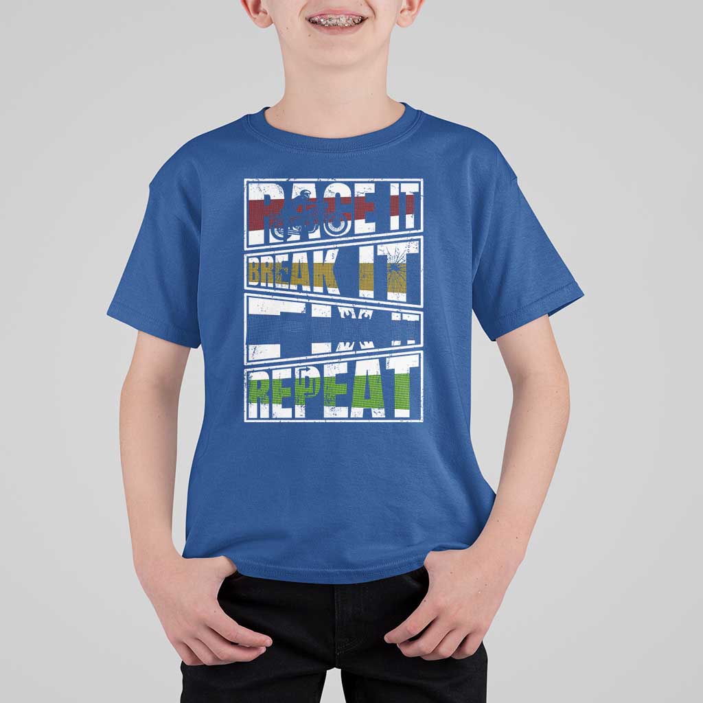 Racing T Shirt For Kid Race It Break It Fix It Repeat Racer