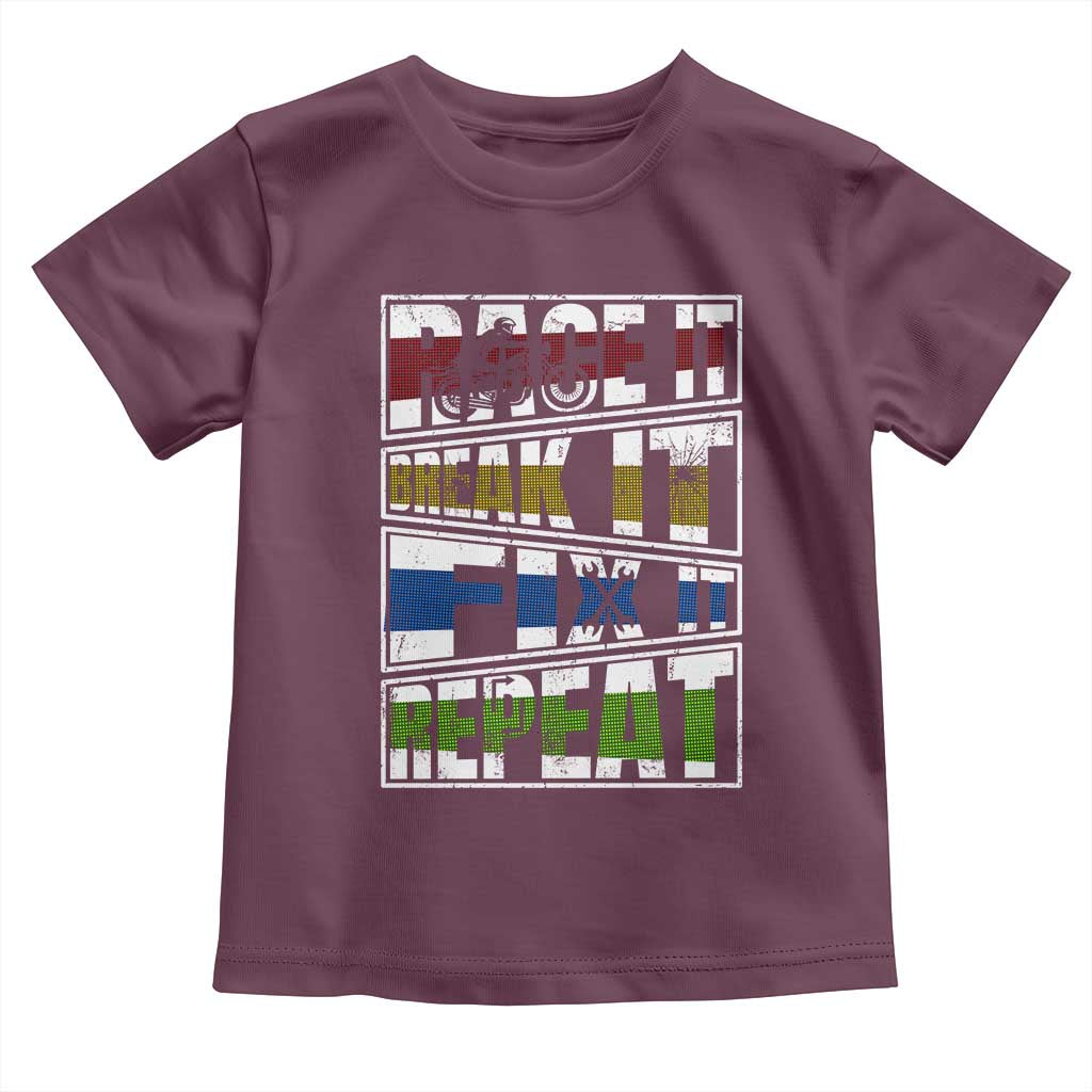 Racing Toddler T Shirt Race It Break It Fix It Repeat Racer