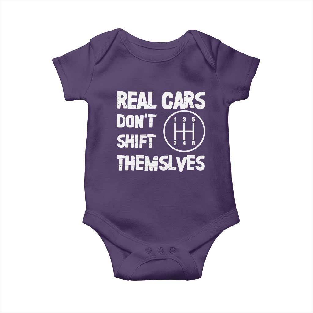 Racing Car Baby Onesie Real Cars Don't Shift Themselves