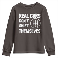 Racing Car Youth Sweatshirt Real Cars Don't Shift Themselves