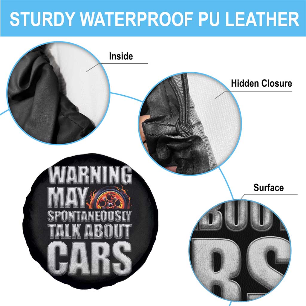 Car Lover Spare Tire Cover Warning May Spontaneously Talk About Cars