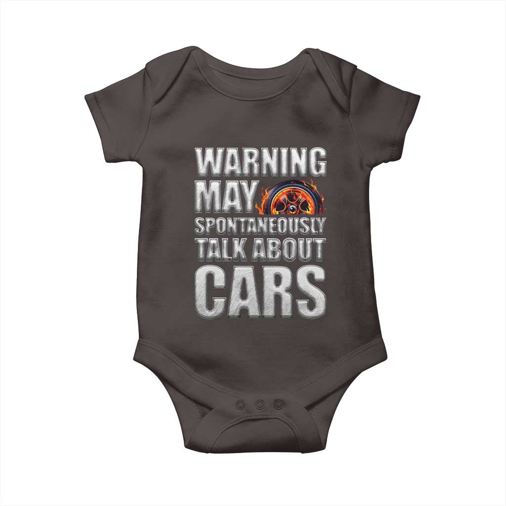 Car Lover Baby Onesie Warning May Spontaneously Talk About Cars
