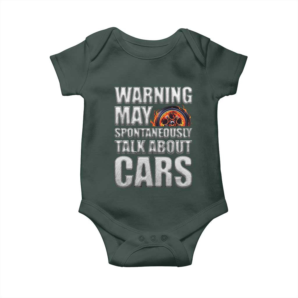 Car Lover Baby Onesie Warning May Spontaneously Talk About Cars