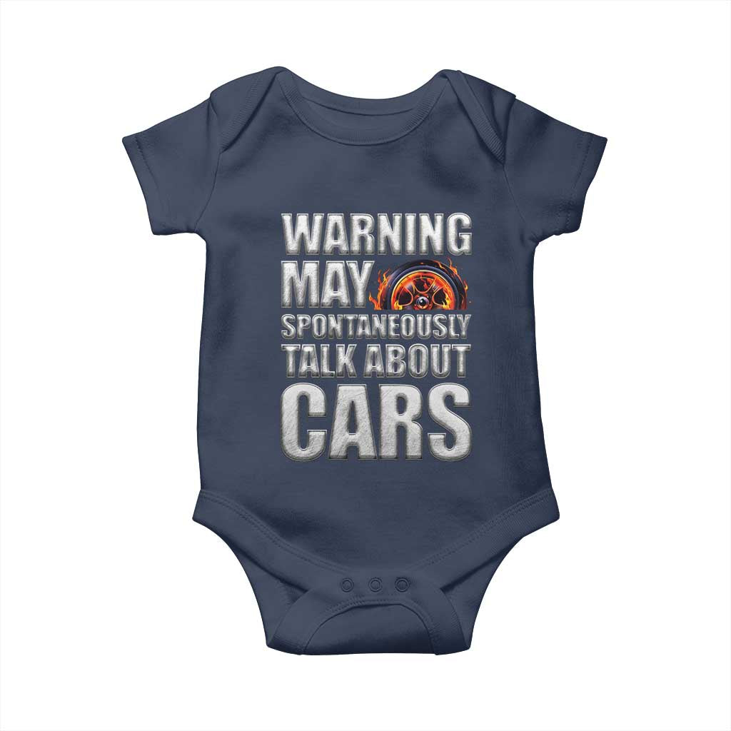Car Lover Baby Onesie Warning May Spontaneously Talk About Cars