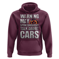 Car Lover Hoodie Warning May Spontaneously Talk About Cars