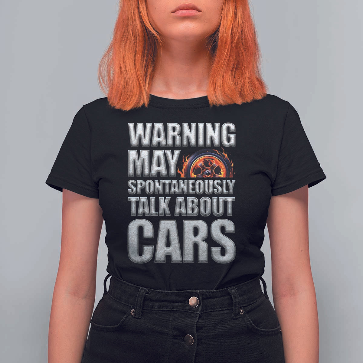 Car Lover T Shirt For Women Warning May Spontaneously Talk About Cars