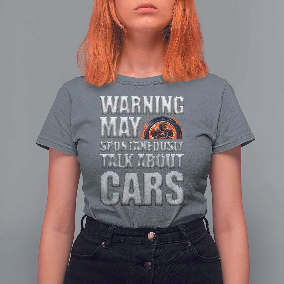 Car Lover T Shirt For Women Warning May Spontaneously Talk About Cars