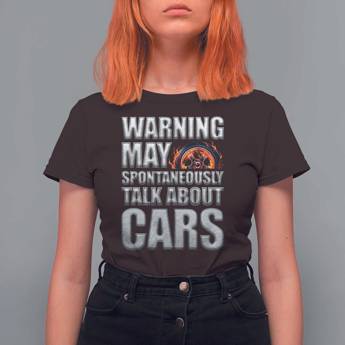 Car Lover T Shirt For Women Warning May Spontaneously Talk About Cars