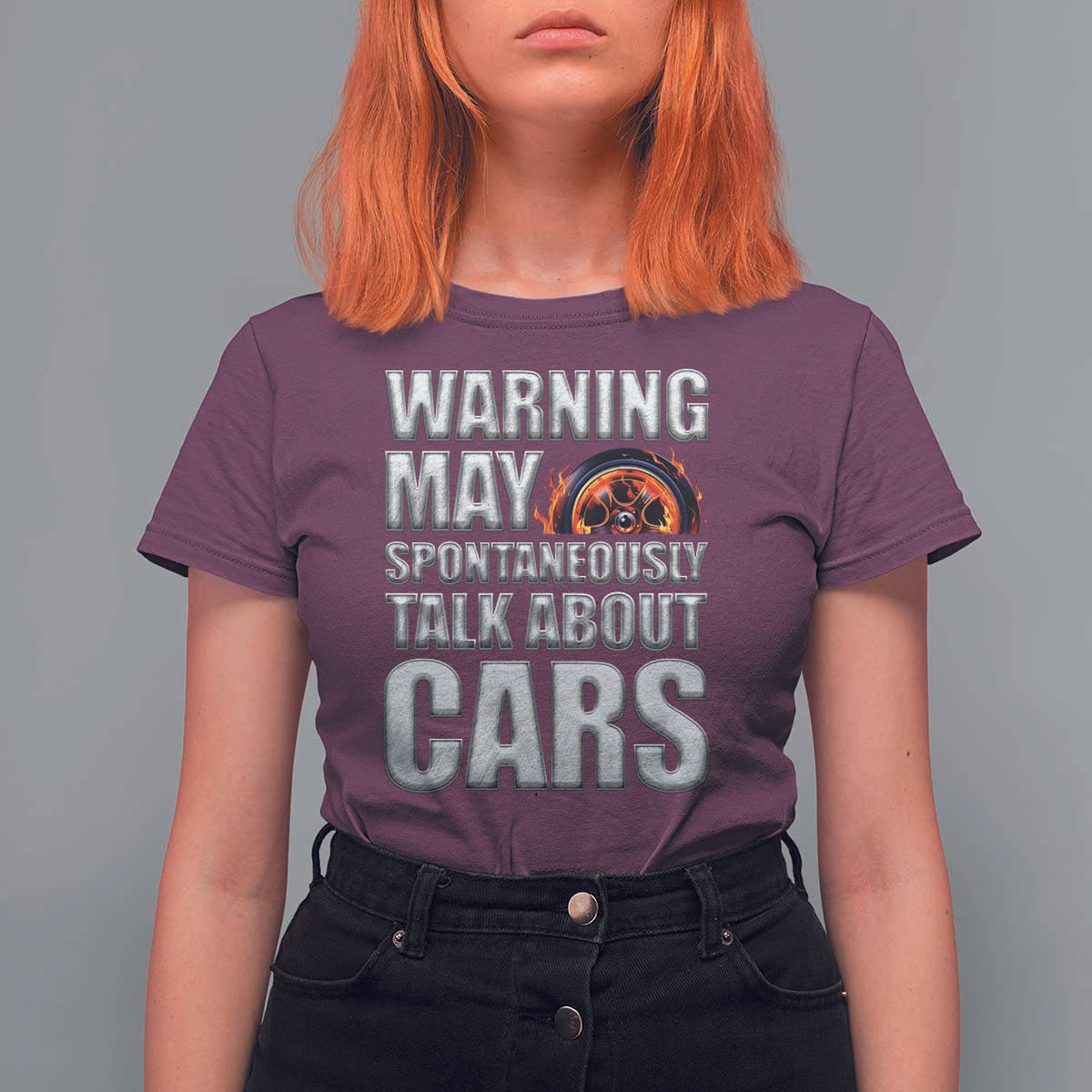 Car Lover T Shirt For Women Warning May Spontaneously Talk About Cars