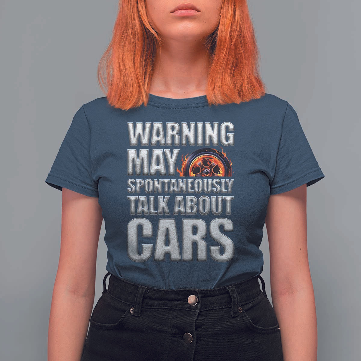 Car Lover T Shirt For Women Warning May Spontaneously Talk About Cars