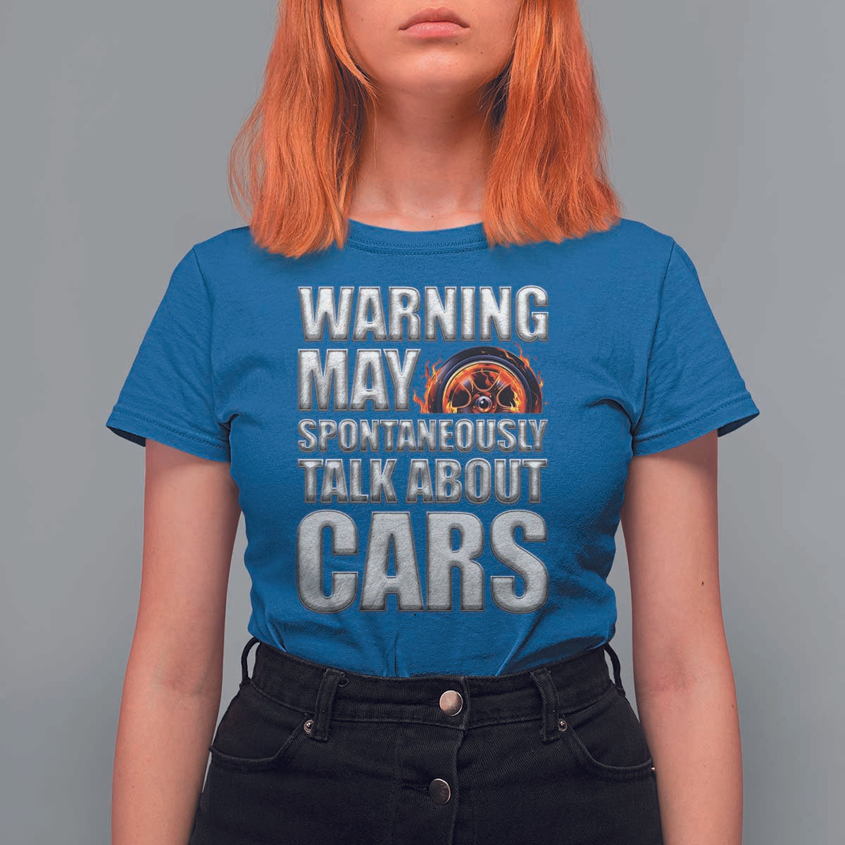 Car Lover T Shirt For Women Warning May Spontaneously Talk About Cars