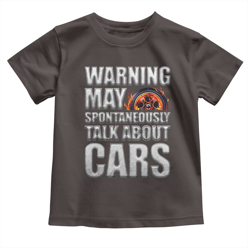 Car Lover Toddler T Shirt Warning May Spontaneously Talk About Cars
