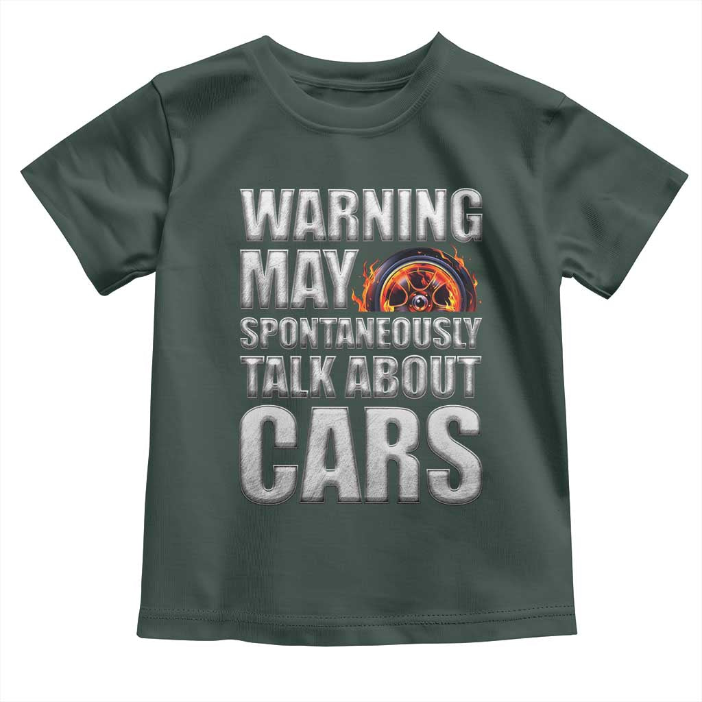 Car Lover Toddler T Shirt Warning May Spontaneously Talk About Cars