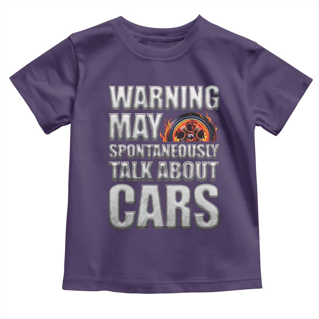 Car Lover Toddler T Shirt Warning May Spontaneously Talk About Cars