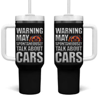 Car Lover Tumbler With Handle Warning May Spontaneously Talk About Cars