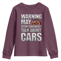 Car Lover Youth Sweatshirt Warning May Spontaneously Talk About Cars