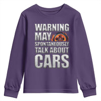 Car Lover Youth Sweatshirt Warning May Spontaneously Talk About Cars