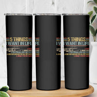 Car Lover Skinny Tumbler 5 Things I Want In Life Cars More Cars