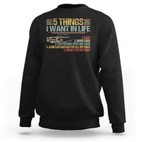 Car Lover Sweatshirt 5 Things I Want In Life Cars More Cars