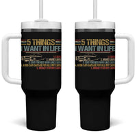 Car Lover Tumbler With Handle 5 Things I Want In Life Cars More Cars