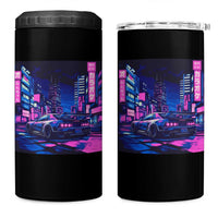 Tokyo Night Drive 4 in 1 Can Cooler Tumbler Retro Futuristic JDM Street Racing Aesthetic