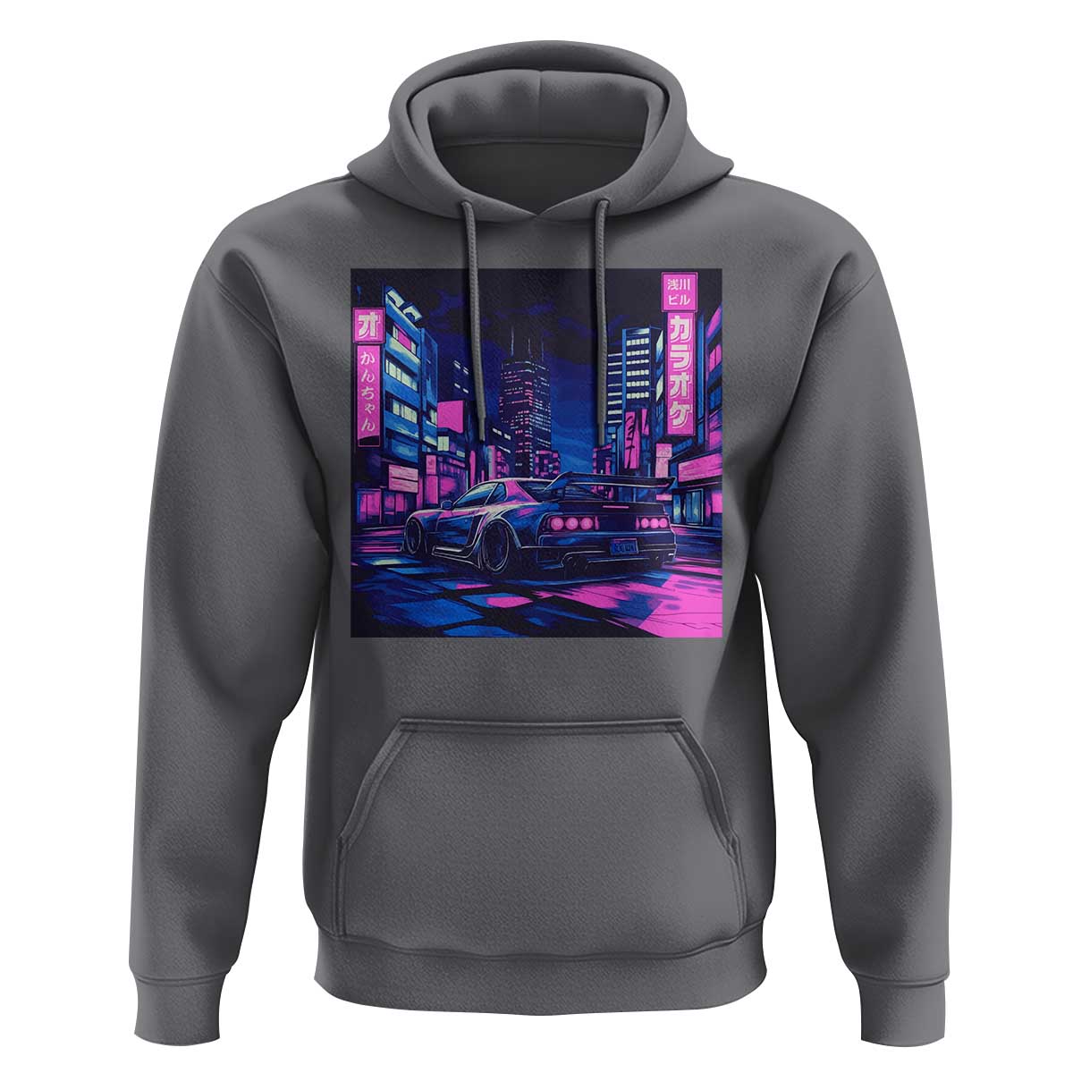 Tokyo Night Drive Hoodie Retro Futuristic JDM Street Racing Aesthetic