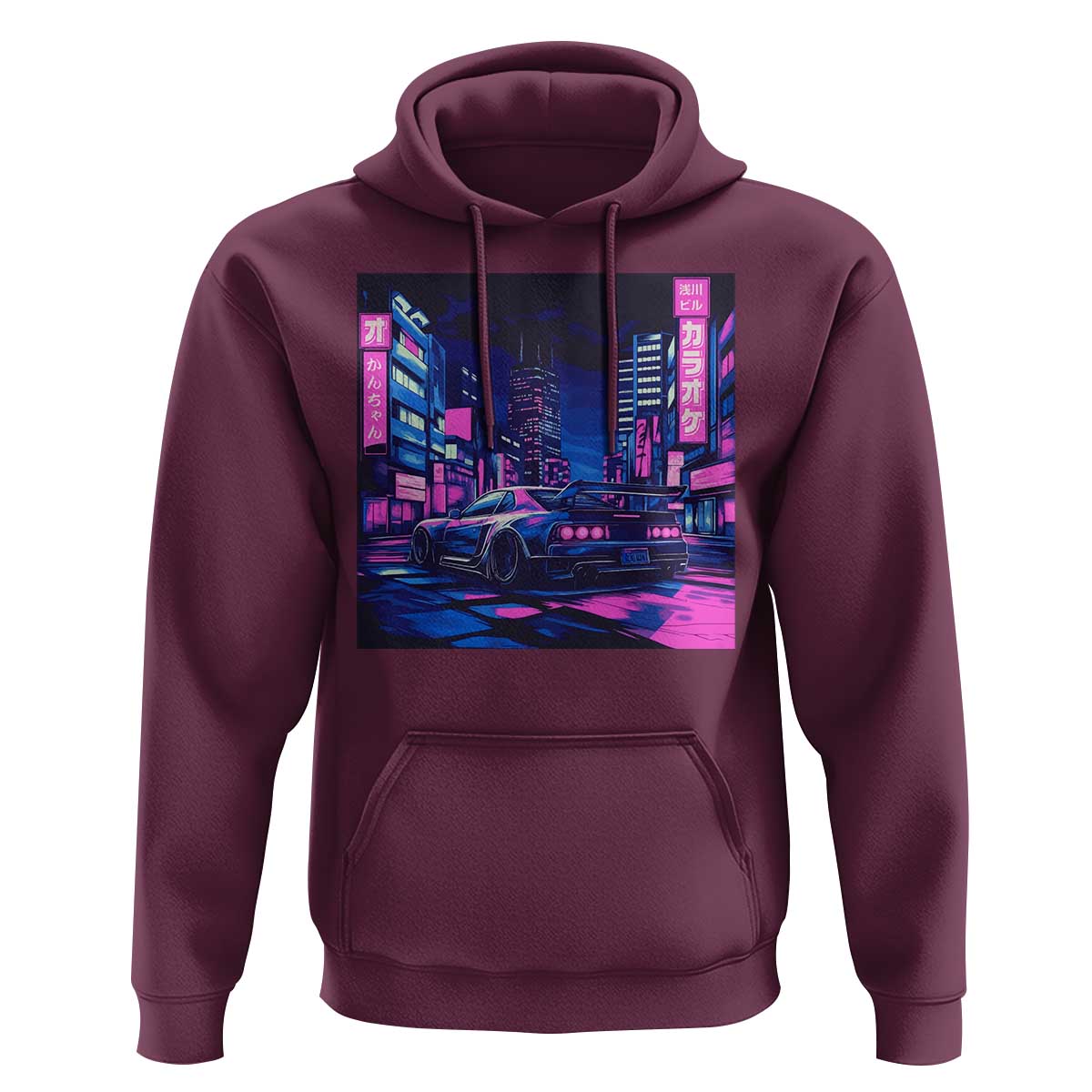 Tokyo Night Drive Hoodie Retro Futuristic JDM Street Racing Aesthetic