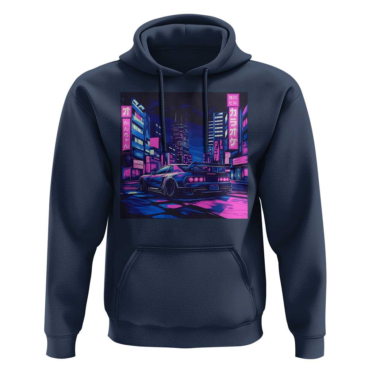 Tokyo Night Drive Hoodie Retro Futuristic JDM Street Racing Aesthetic
