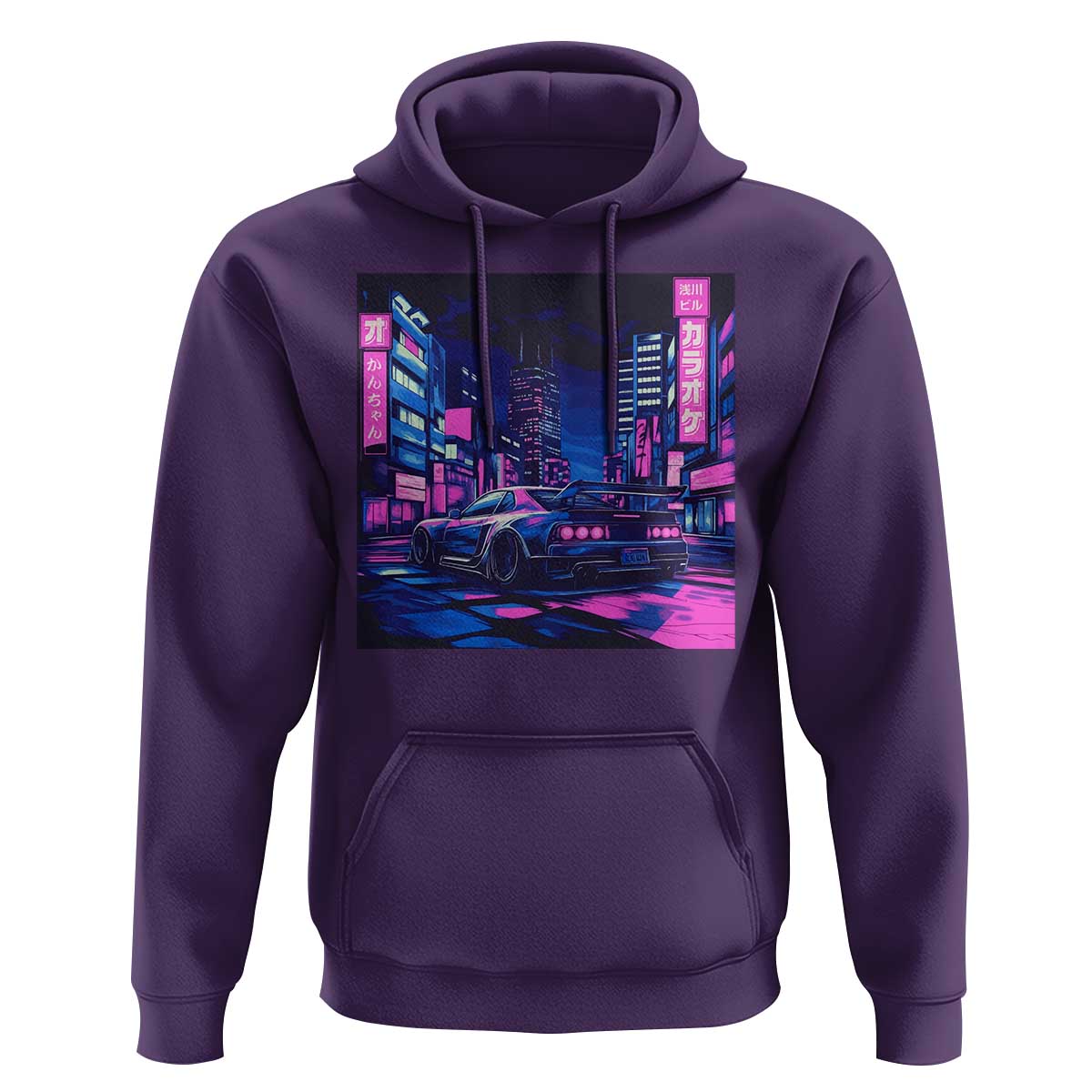 Tokyo Night Drive Hoodie Retro Futuristic JDM Street Racing Aesthetic