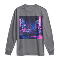 Tokyo Night Drive Long Sleeve Shirt Retro Futuristic JDM Street Racing Aesthetic