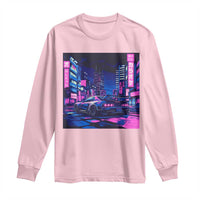 Tokyo Night Drive Long Sleeve Shirt Retro Futuristic JDM Street Racing Aesthetic